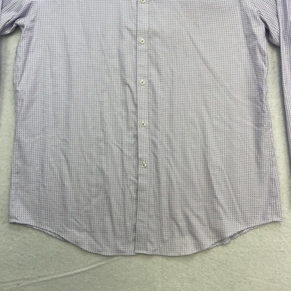 Ryan Seacrest Distinction Dress Shirt Mens 17 36/37 Slim Fit Non-Iron Purple - Picture 5 of 12
